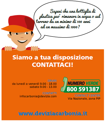 Numero Verde 800.59.13.87 attivo dal luned al venerd dalle 09:00 alle 18:00, il sabato dalle 09:00 alle 13:00